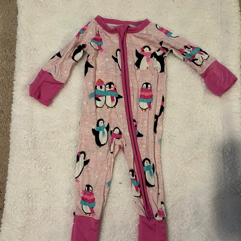 Little sleepies pink Penguin party